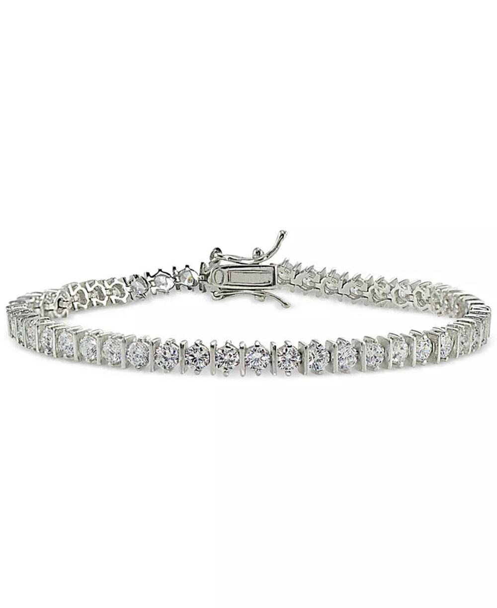 Giani Bernini Boxed Tennis Bracelet in 18k White Gold Plated Sterling Silver